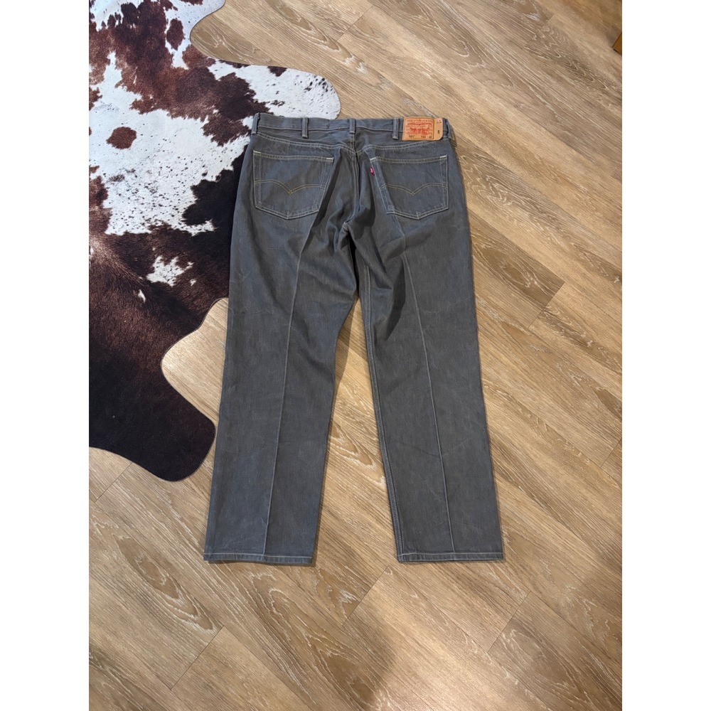 Levis 501 Mens Grey Original Fit Straight Leg Denim Jeans W40 L32